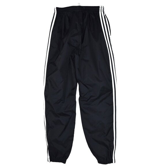 Adidas Vintage 90's Trefoil Nylon Track Pants M 100% Nylon Black White Stripes - Picture 4 of 9